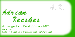 adrian kecskes business card